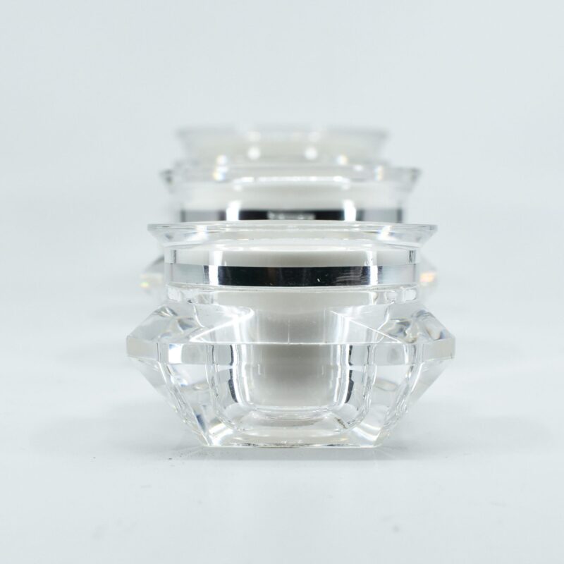 Double-Wall Acrylic Jar, Diamond Shape (5ml, 15ml, 30ml, 50ml,100ml)