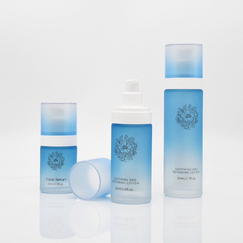 Glass refillable airless bottles